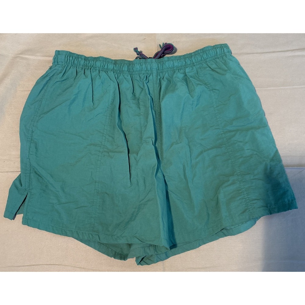 Vintage Kensington Collection Men XL Swim Trunks Teal Green Nylon Mesh Liner 5in